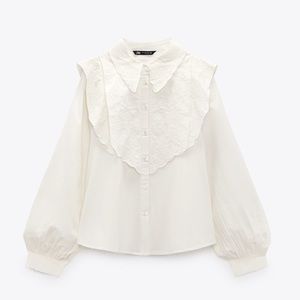 COPY - RUFFLED EMBROIDERED SHIRT